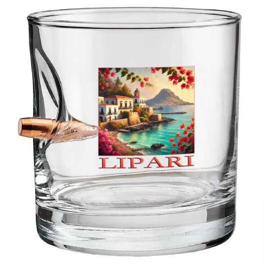 Lipari Volcano Mediterranean Terracotta Vacation Bullet Whiskey Glasses