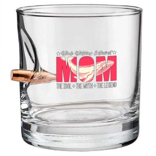 Whale Watching Enthusiast Mom The Idol Sea Lover Bullet Whiskey Glasses