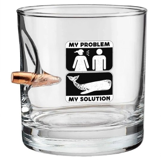 Whale Watching My Problem My Pictogram Dad Mom Bullet Whiskey Glasses