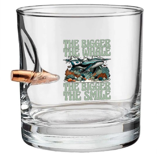 Whale Watching The Bigger The Whale Sea Creatures Bullet Whiskey Glasses