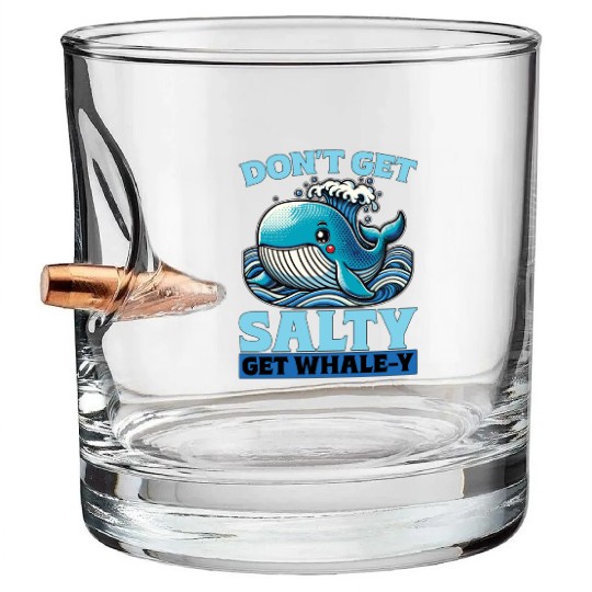 Whale Watching Don't Get Salty Get Sea Creatures Bullet Whiskey Glasses
