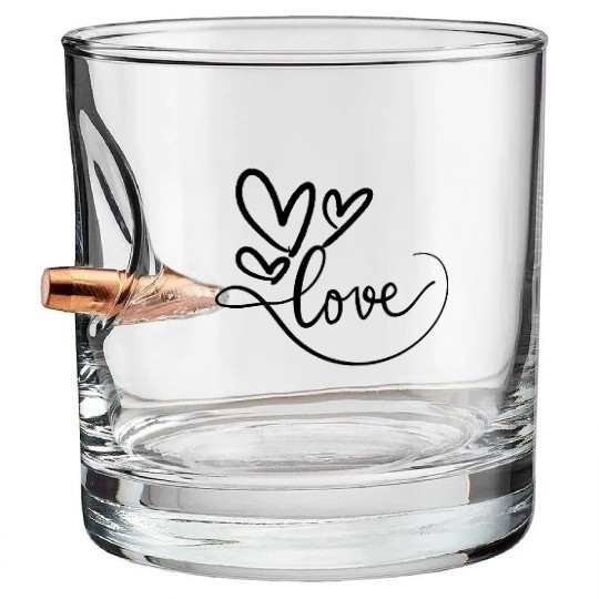 all we need is Love in valentine Bullet Whiskey Glasses