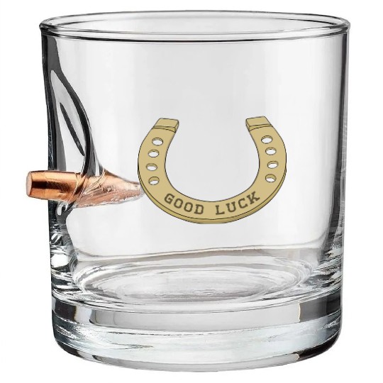 Cool Horseshoe for Lucky Days Bullet Whiskey Glasses