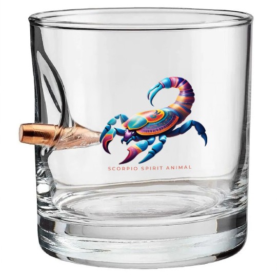 Scorpio Spirit Animal Scorpion Alebrije Male Bullet Whiskey Glasses