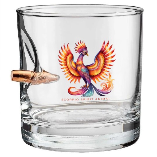 Scorpio Spirit Animal Phenix Alebrije Female Bullet Whiskey Glasses