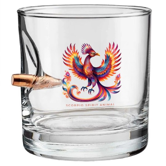 Scorpio Spirit Animal Phenix Alebrije Male Bullet Whiskey Glasses