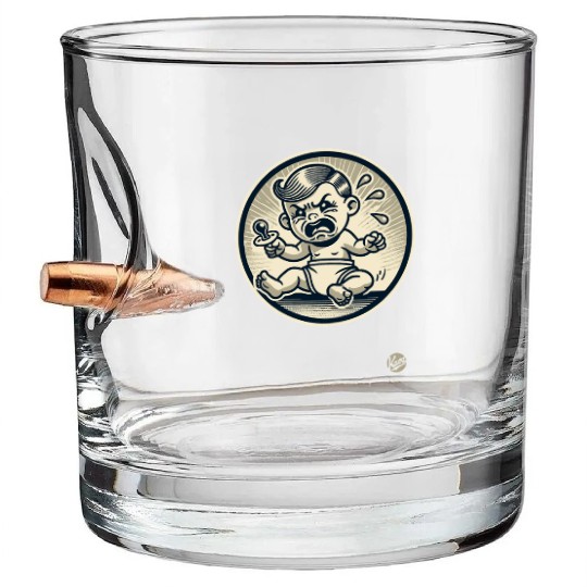 Spoiled Crybaby – Vintage Cartoon Bullet Whiskey Glasses