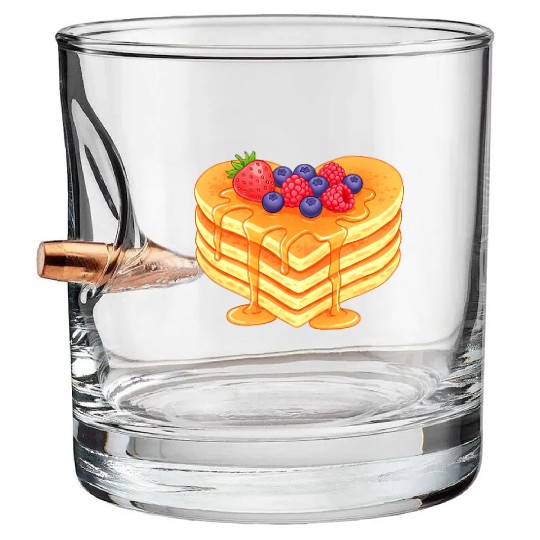 Sweet Berry Pancake Stack Bullet Whiskey Glasses