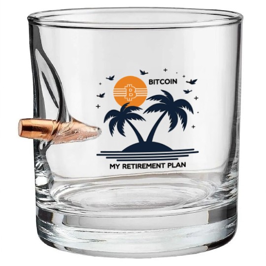 Bitcoin Retirement BTC - Crypto Investors Bullet Whiskey Glasses