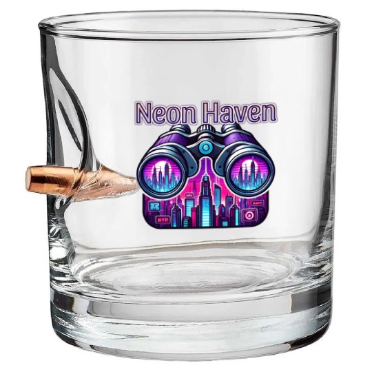 Neon Haven - Aesthetic Art Bullet Whiskey Glasses