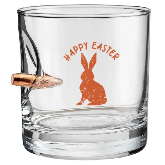 Happy Easter Vintage 90s Bunny Bullet Whiskey Glasses