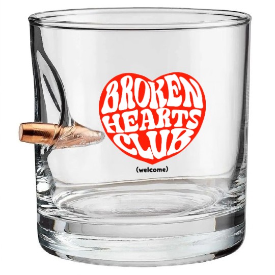 Broken Hearts Club Bullet Whiskey Glasses