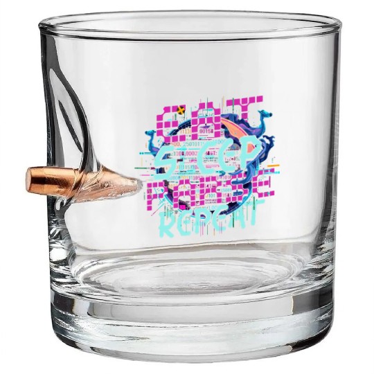 Computer Linguist Eat Sleep Parse Repeat Bullet Whiskey Glasses