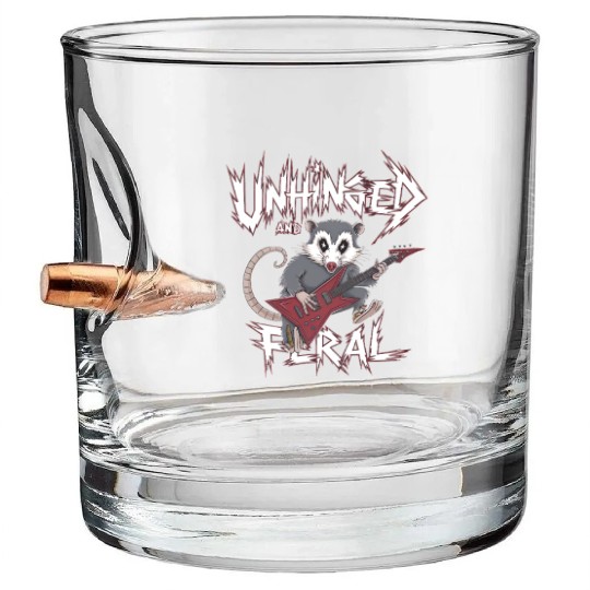 Unhinged And Feral Possum Feral Unhinged Bullet Whiskey Glasses