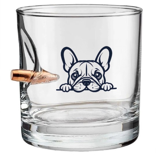 French Bulldog Frenchie Sweet Face Bullet Whiskey Glasses