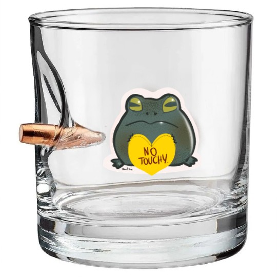 NO Touchy! Grumpy toad. Bullet Whiskey Glasses