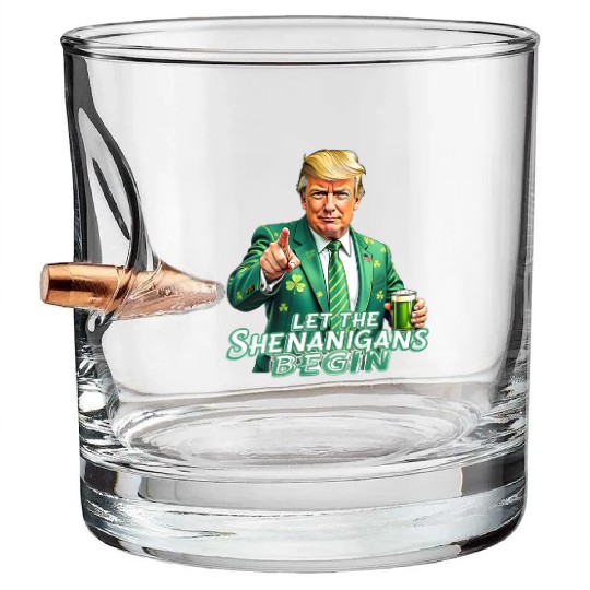 Trump St. Patrick’s Day Bullet Whiskey Glasses – Irish Party Bullet Whiskey Glasses