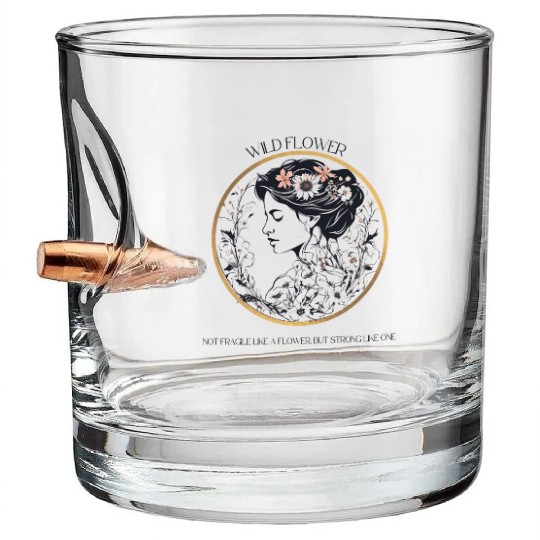 WILD FLOWER Bullet Whiskey Glasses