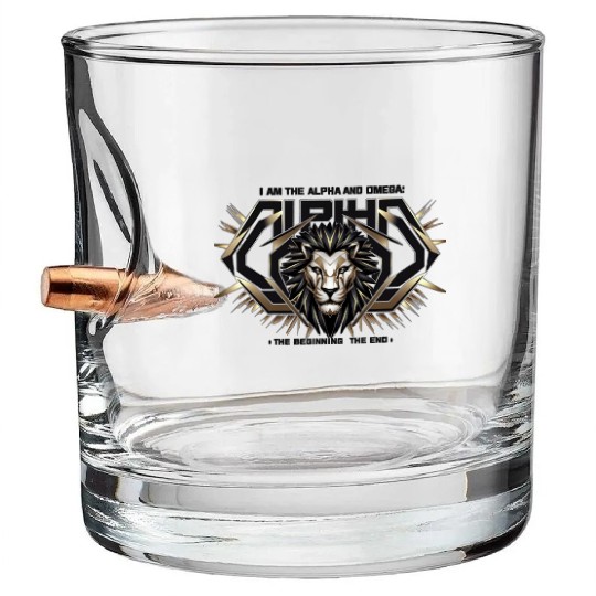 The Eternal King: Alpha & Omega Bullet Whiskey Glasses
