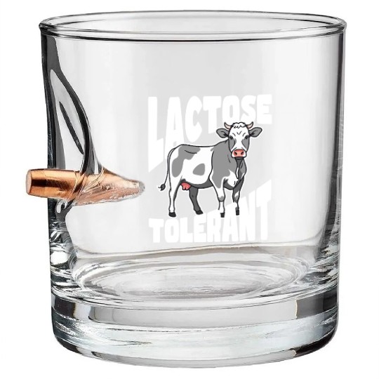 Lactose Tolerant – Built Different Bullet Whiskey Glasses