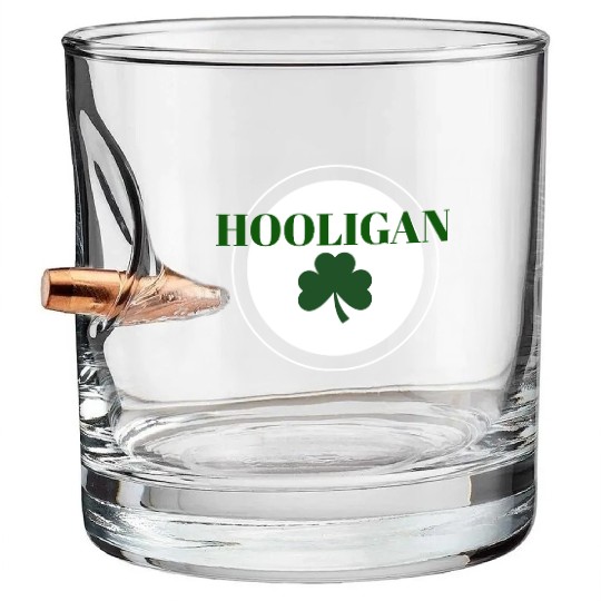 Hooligan with Clover Bullet Whiskey Glasses