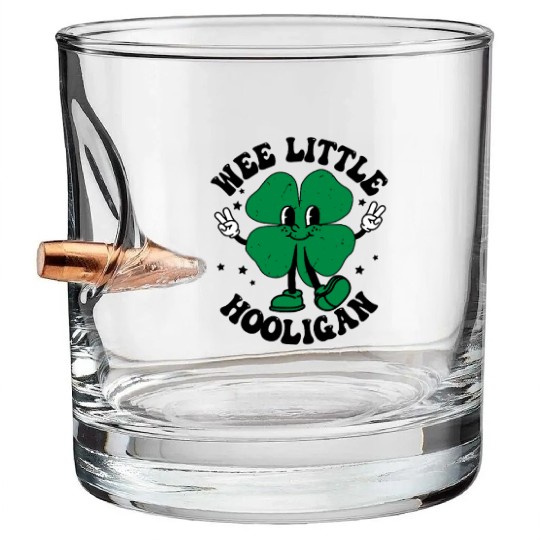 Wee Little Hooligan Cute St. Patrick's Day Irish S Bullet Whiskey Glasses