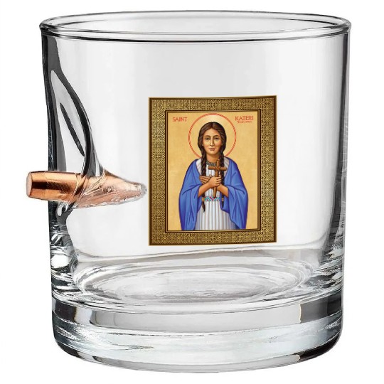 St Kateri Tekakwitha Lily of the Mohawks Catholic Bullet Whiskey Glasses