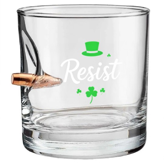 Resist and Celebrate St. Patrick’s Day Bullet Whiskey Glasses