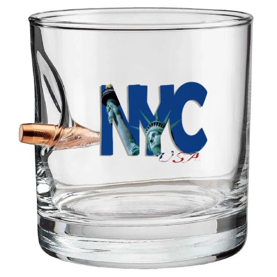 Art of Statue of Liberty Bullet Whiskey Glasses