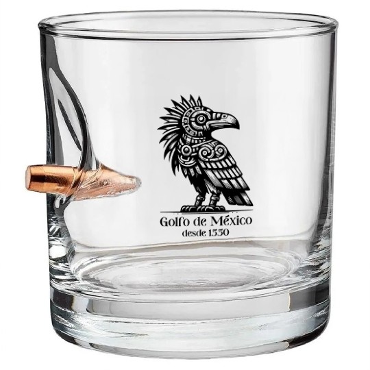 Aztec Eagle of the of Mexico Bullet Whiskey Glasses