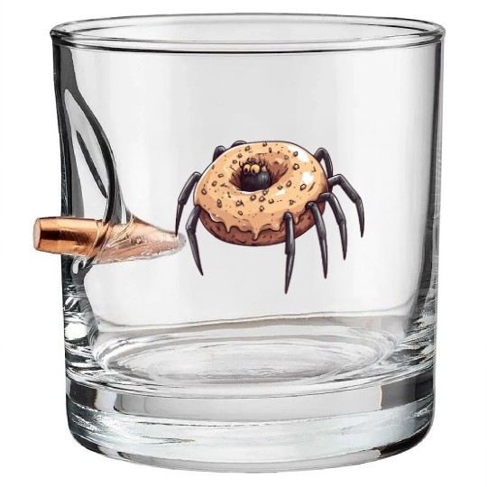 Donut Spider Funny Creative Motif Bullet Whiskey Glasses