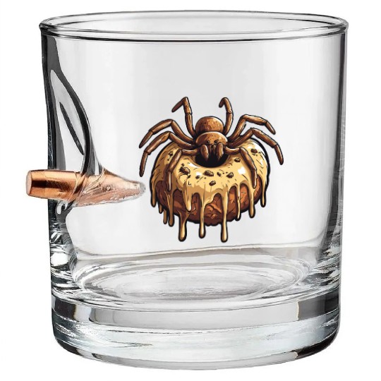 Donut Spider Funny Creative Motif Bullet Whiskey Glasses