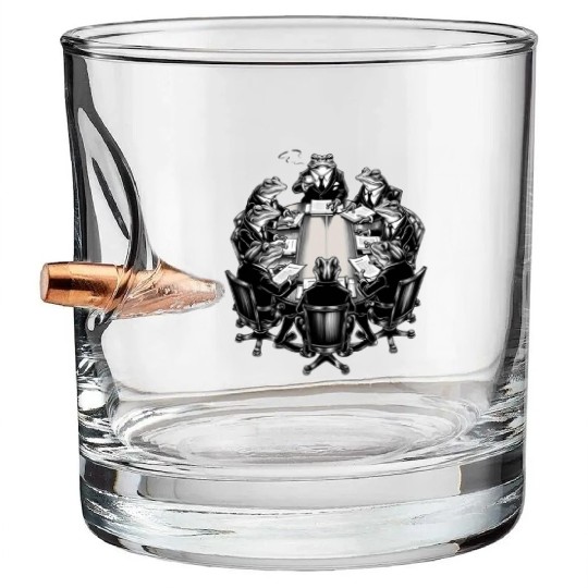 Frog Business Meeting Bullet Whiskey Glasses