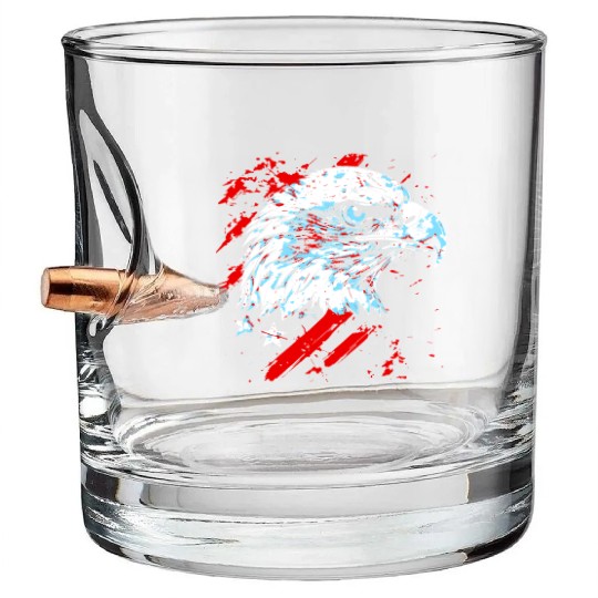 Symbol of America - American Bald Eagle Bullet Whiskey Glasses
