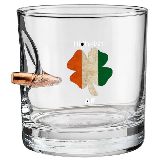 Irish AF – Funny St. Patrick’s Day Drinking Bullet Whiskey Glasses