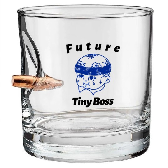 Baby Announcement | Future Tiny Boss Bullet Whiskey Glasses