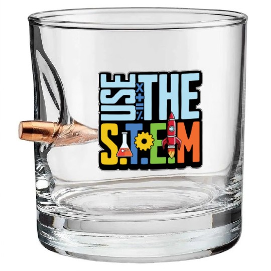 STEM Teacher Use The STEM Loves Computer Science Bullet Whiskey Glasses