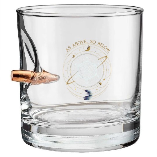 As Above, So Below - Sacred Geometry Bullet Whiskey Glasses