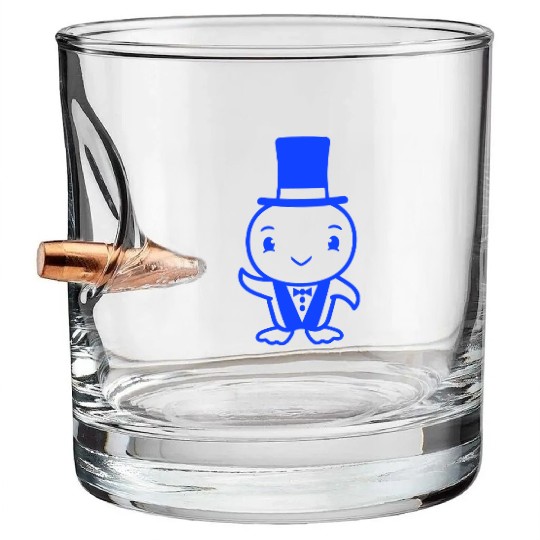 Bird Husband Top Hat Suit Wedding Rich Duck Groom Bullet Whiskey Glasses