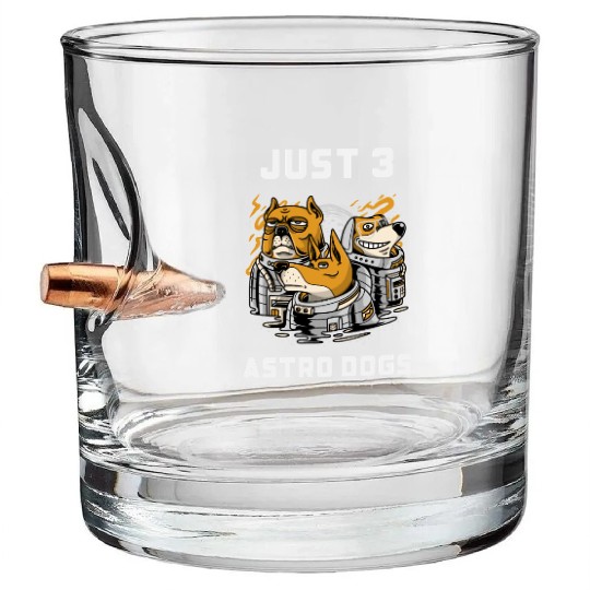 Just 3 Astro Dogs Best Selling Bullet Whiskey Glasses