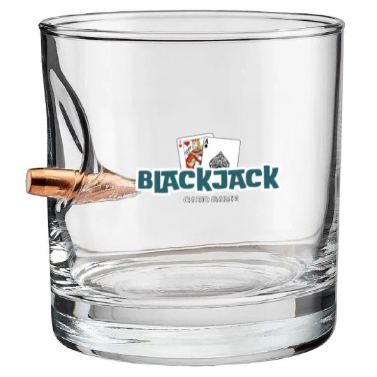Blackjack: The Classic Card Game Bullet Whiskey Glasses