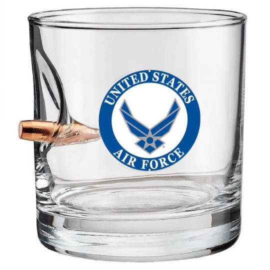US Air Force 19 Bullet Whiskey Glasses