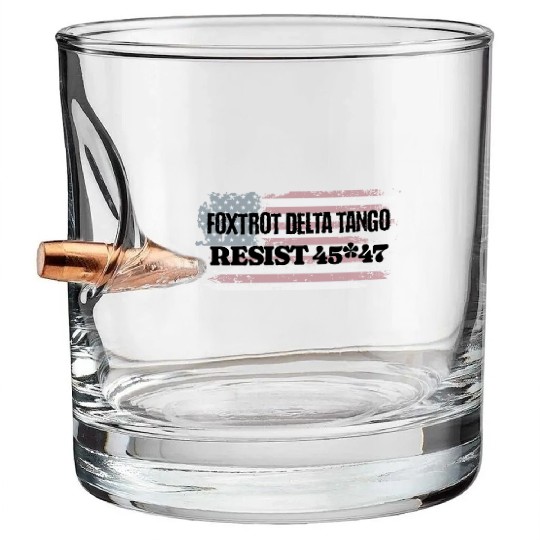 Foxtrot Delta Tango Bullet Whiskey Glasses