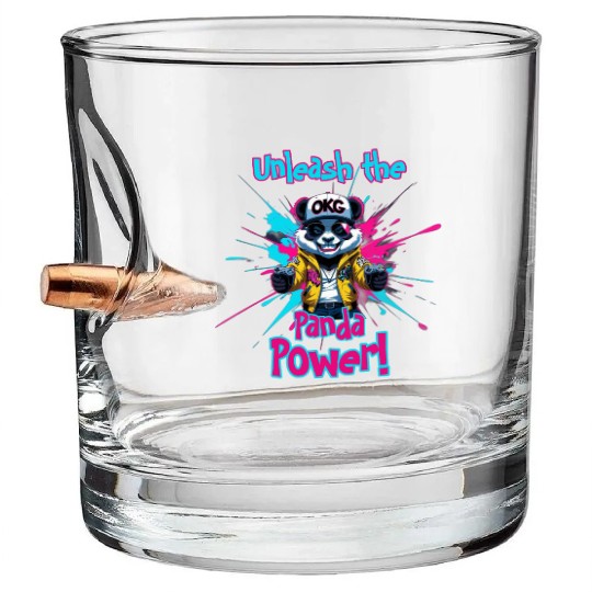 Unleash the Panda Power – Gamer Streetwear Graphic Bullet Whiskey Glasses