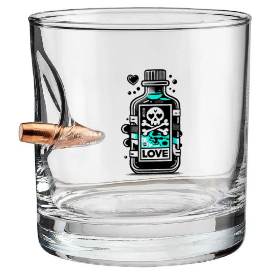 Love Poison Bullet Whiskey Glasses