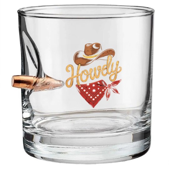 Howdy Cowboy Rodeo Bullet Whiskey Glasses