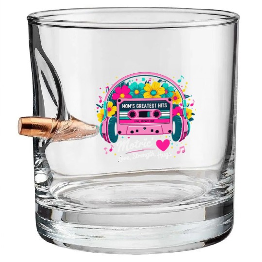Retro Mom Mixtape Bullet Whiskey Glasses - Mother’s Day Nostalgia