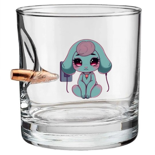 Unplug to Recharge Bullet Whiskey Glasses