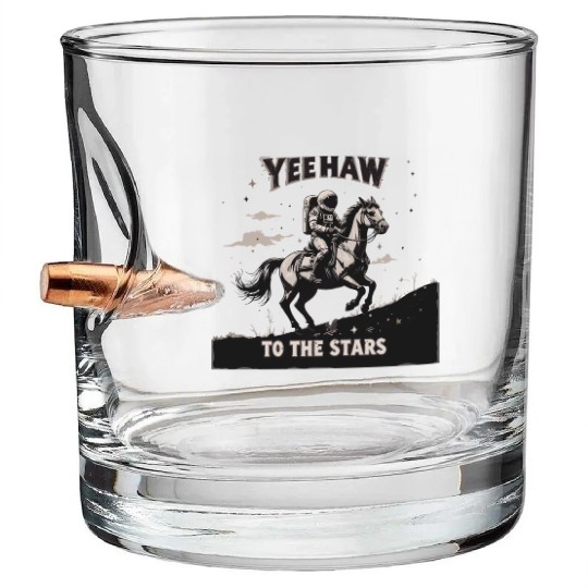 Space Cowboy Yeehaw Bullet Whiskey Glasses