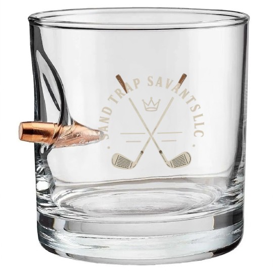 Goss Apparel: Sand trap savants llc Bullet Whiskey Glasses